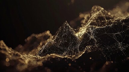 Poster - Elegant gold and black background creating a luxurious and mysterious atmosphere perfect for artistic and creative designs and visual creations