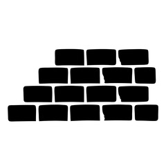 Poster - Simple Black and White Brick Wall Illustration Design Graphic Image