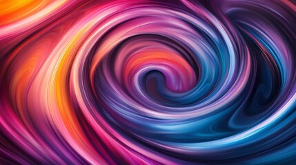 Poster - Abstract swirling vibrant colors, dynamic energy, colorful vortex, fluid motion, paint swirls.