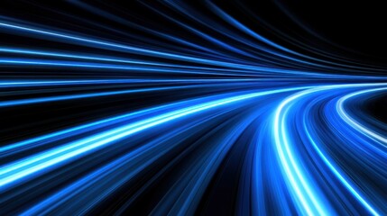 Wall Mural - A dynamic abstract design of curving pathways of light.