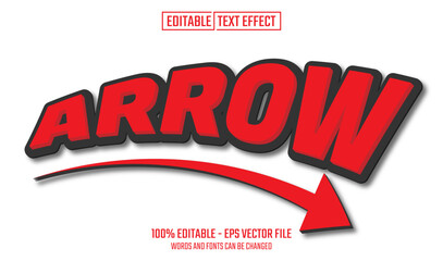Canvas Print - arrow editable text effect