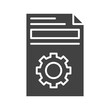 © Nadeem - Document Settings icon vector image. Suitable for mobile apps, web apps and print media.