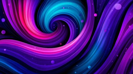 Poster - Abstract Swirling Color Vortex - Vibrant, swirling abstract artwork featuring a mesmerizing vortex of pink, purple, and blue hues. Perfect for backgrounds or design projects