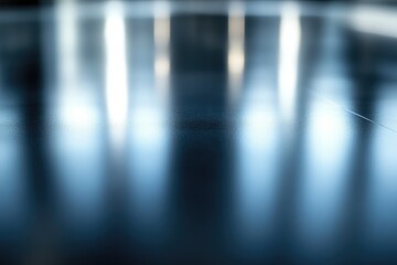 Aufkleber - Abstract image of blurred reflections on a dark, glossy surface, creating a sense of depth and mystery.