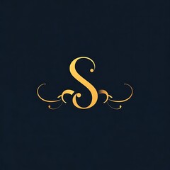 Poster - Luxury monogram logo design, interlocking initials, gold foil effect, elegant serif typography, minimal design, best for premium fashion brands or law firms.