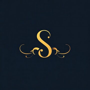 Luxury monogram logo design, interlocking initials, gold foil effect, elegant serif typography, minimal design, best for premium fashion brands or law firms.