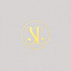 Poster - Luxury monogram logo design, interlocking initials, gold foil effect, elegant serif typography, minimal design, best for premium fashion brands or law firms.