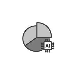 Poster - AI-Powered Data Analysis: A graphic illustrating the fusion of artificial intelligence with data analytics, suggesting smart insights and informed decision-making.