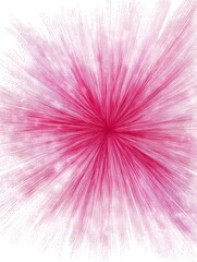 Poster - Pink Burst Engraving Sketch - Symbolizing energy, explosion, passion, dynamism, and creativity; a vibrant pink burst with fine engraving details creates a dynamic visual effect