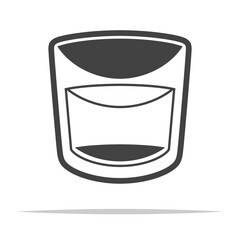 Wall Mural - medicine dosage cup outline icon transparent vector isolated