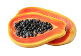 ripe papaya halves with seeds