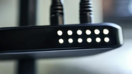 Poster - Close-up view of a router sitting on a table