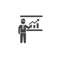 Poster - Businessman Presenting Growth Chart