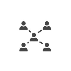 Poster - networking icon: a simple yet powerful icon depicting a network of five interconnected individuals, 