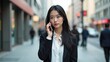 © AI-HAL8 - スマホで連絡する日本人の女性ビジネスウーマン（スーツ, スマホ）office worker