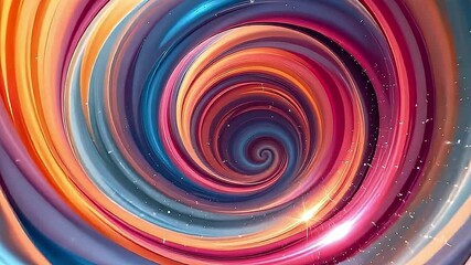 Poster - Vibrant cosmic swirl abstract art digital creation colorful environment artistic viewpoint visual concept for imagination and inspiration