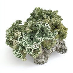 Poster - Intricate, abstract, textured sculptural form.