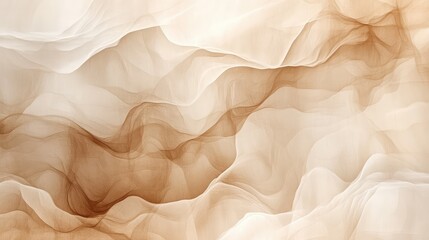 Poster - Soft Abstract Waves with Subtle Warm Tones Creating an Ethereal and Serene Background for Design Projects, Textures, and Artistic Presentations