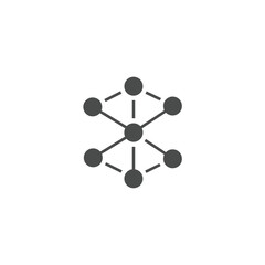 Poster - network node structure: node structure showcasing network connection in a simple and modern design.