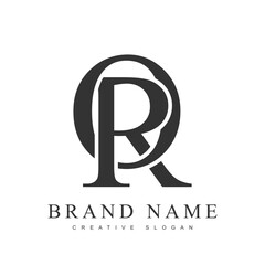 Aufkleber - RO trendy logotype template. Initial letter r and o classic font style. Creative logo for company name or identity.
