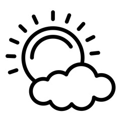 sun line icon style
