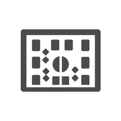 Poster - Grid Pattern Design Element: Abstract minimalist graphic design featuring a geometric grid pattern with a central circle, perfect for website backgrounds, social media graphics, or modern branding.