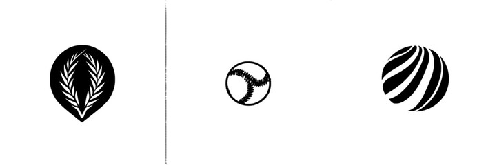Poster - Silhouette pictogram icons illustrating various sports and activities in a minimalist style for design and communication