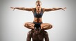 © arazka - Woman Sitting on Man's Shoulders Exercise