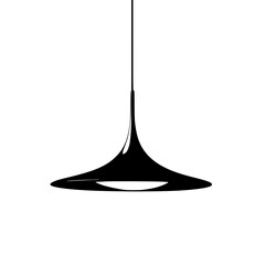 Poster - Stylish silhouette pictogram of a modern hanging lamp design suitable for interior decor and home lighting solutions