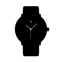 Poster - Silhouette pictogram of a stylish watch with minimalist design and smooth lines for versatile usage