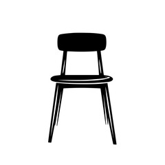 Poster - Silhouette pictogram of a simple chair in a modern design, ideal for various graphic and artistic uses