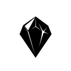 Poster - Silhouette pictogram of a diamond shape, showcasing a geometric design with sharp angles and a glossy effect