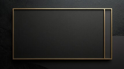 Aufkleber - Elegant Black Texture with Gold Frame for Luxury Background and Design Use, Ideal for Modern and Sophisticated Aesthetic Projects or Editorial Layouts