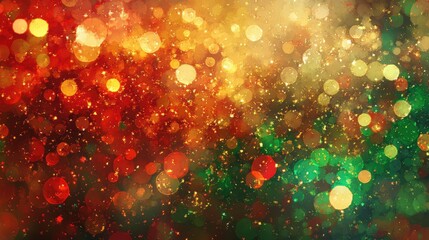 Poster - Stunning abstract background featuring colorful bokeh lights and shimmering particles, creating a festive and vibrant atmosphere for various artistic designs or holiday themes.