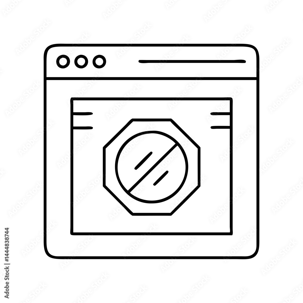 Add Block Icon adblock icon, adblock vector illustration-simple illustration of ...