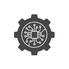 Poster - Digital Gears: An abstract representation of interconnected technology and mechanical components, showcasing innovation, precision, and the fusion of the digital and physical realms.