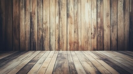 Poster - Rustic wooden interior with warm tones and natural textures showcasing a timeless charm and inviting atmosphere for various creative and design projects