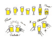 © . yasumiya - ビールの乾杯イラスト素材
