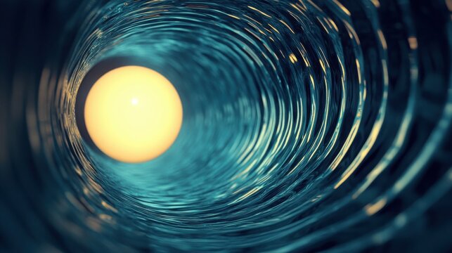 Surreal ripple background with bubble light push