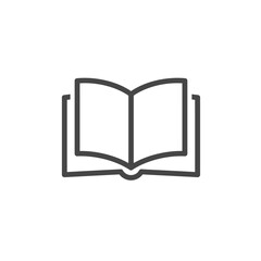 Poster - Open Book Icon: A simple yet elegant open book icon, perfect for conveying concepts of reading, education, and learning. 