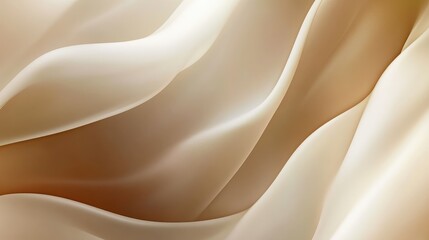 Poster - Soft and Flowing Abstract Background with Smooth Curves and Elegant Textures in Warm Beige and Cream Tones for Creative Design Projects
