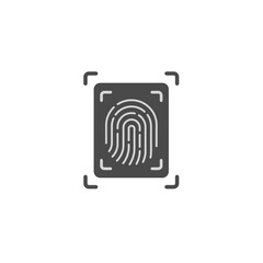 Poster - Digital fingerprint: A digital illustration showing a close-up of a fingerprint scan, focusing on the unique pattern, with security cues around it, designed for secure identification.