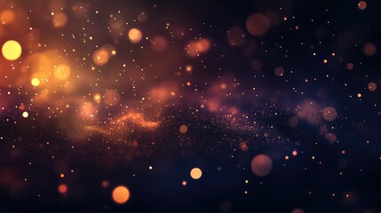 Poster - Colorful Abstract Background with Glowing Particles and Bokeh Effect for Creative Projects, Wallpaper, and Visual Art Applications
