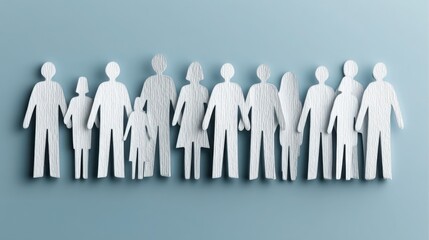 Poster - Colorful group of paper cut people representing diverse community in crowdsourced wealth pooling investment networks