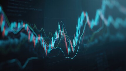 Poster - a stock chart depicting dynamic behavioral pattern detection for traders in financial markets and in
