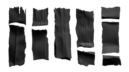 Poster - Collection of Black Fabric Textures Showcasing Unique Patterns and Drapes for Design, Backgrounds, and Textile Applications