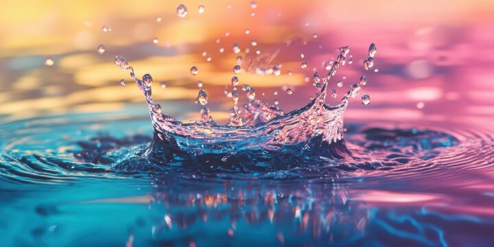 Chroma streams from holographic splash rise background