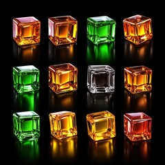 Poster - Collection of different colored gems displayed together highlighting their unique beauty and luster