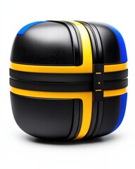 Poster - Striking black and yellow box ideal for creative packaging solutions or eye-catching display purposes