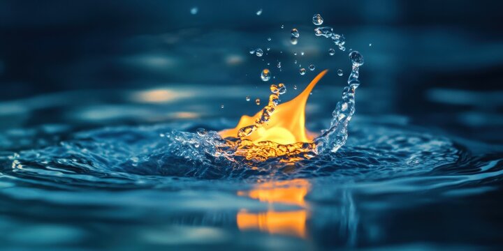 soft splash stream, dreamy flame, background